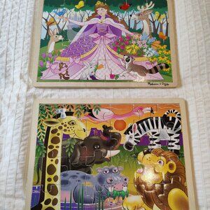 Melissa & Doug 24 piece wooden puzzles